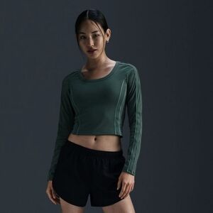 Nike Womem's One Fitted DRY-FIT Long Sleeve Crop Top